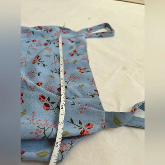 Reformation Abby Blue Floral Sleeveless Square Neck Mini Dress Size 2 US - Picture 9 of 11